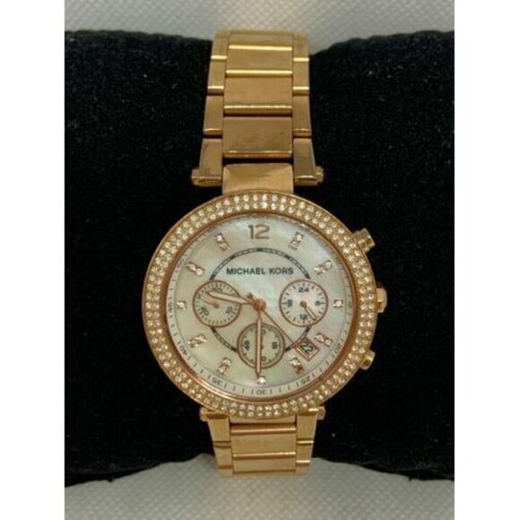 Michael Kors MK5491 Women's Watch Chronograph Rose Gold Analog 38mm Quartz D203 - Picture 2 of 9